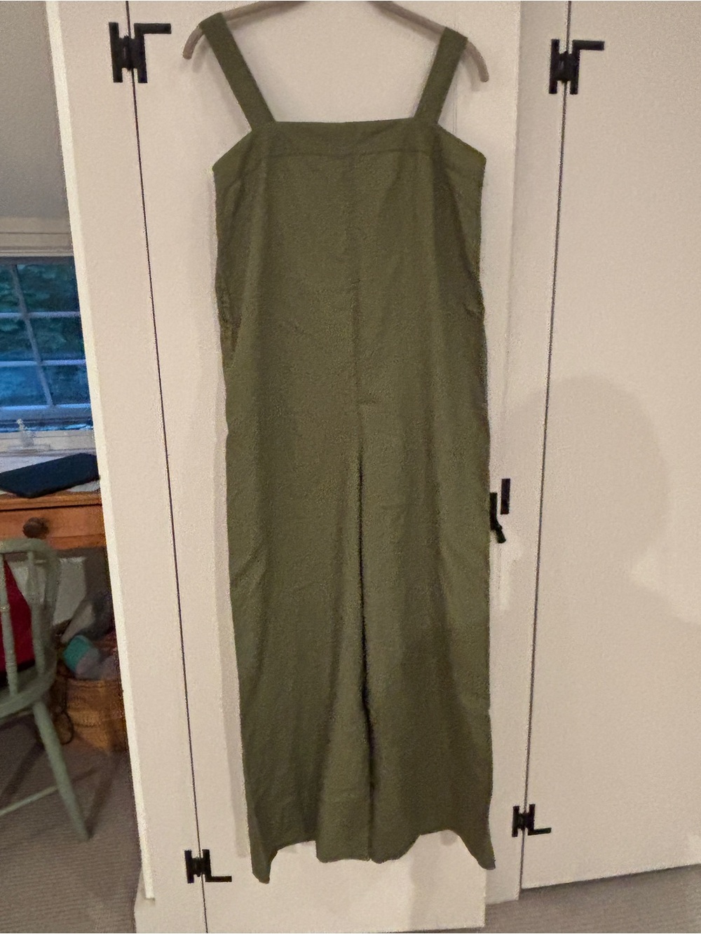 Uniqlo Olive Green Straight-Leg Jumpsuit